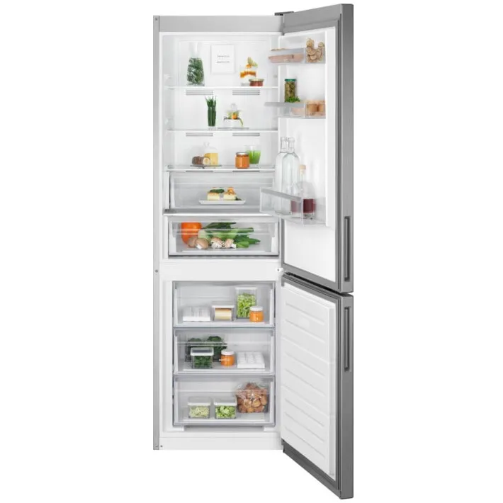 Electrolux Combina frigorifica Electrolux LNT5ME32U1, 330 l, No Frost, Control electronic, Multi Flow, Iluminare LED, Clasa E, H 186 cm, Inox antiamprenta