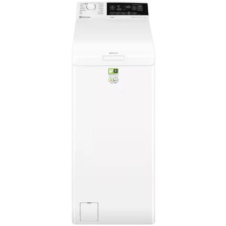 Electrolux Masina de spalat cu incarcare verticala Electrolux Ecoline EW7T3372E, 7 kg, 1300 rpm, Clasa A, Motor Inverter, SteamCare, Display LED, SoftOpening, Alb