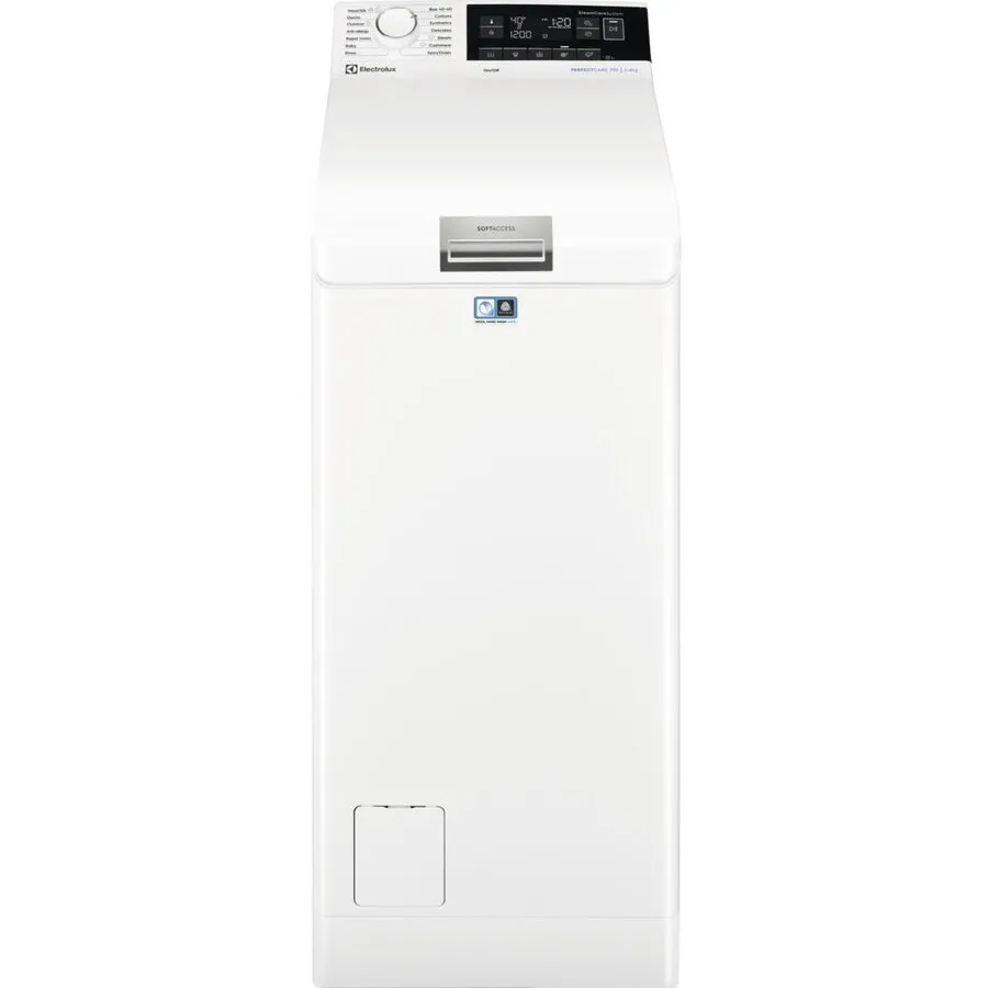 Electrolux Masina de spalat rufe cu incarcare verticala Electrolux EW7TN3272, 6 kg, 1200 rpm, Clasa B, Motor Inverter, SteamCare, SensiCare, Soft Opening, Alb