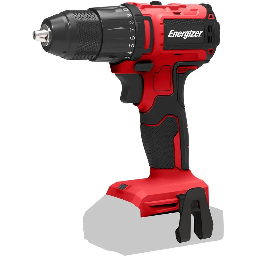 Energizer Masina de gaurit si insurubat (bormasina) pe acumulator Energizer, motor fara perii, 20V, 40Nm, 2 viteze, max 1.850rpm, mandrina metalica, fara acumulator/incarcator