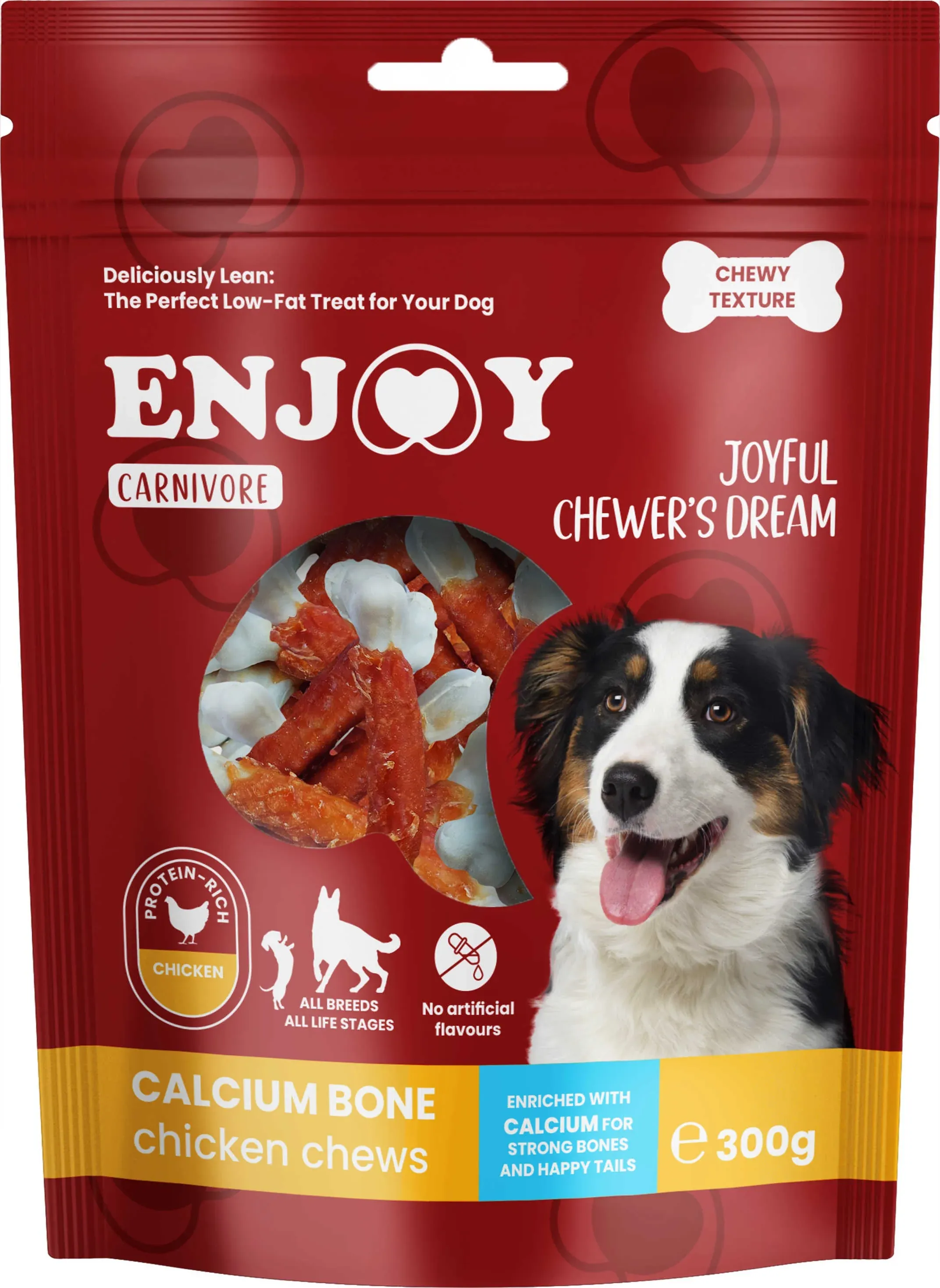 ENJOY Recompense pentru câini CARNIVORE, Oase cu calciu şi pui