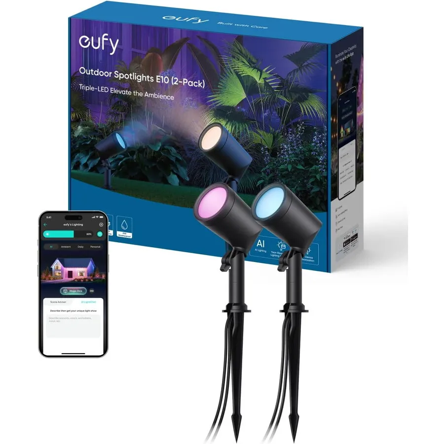 eufy Reflectoare smart de exterior eufy Spotlights E10 2pack