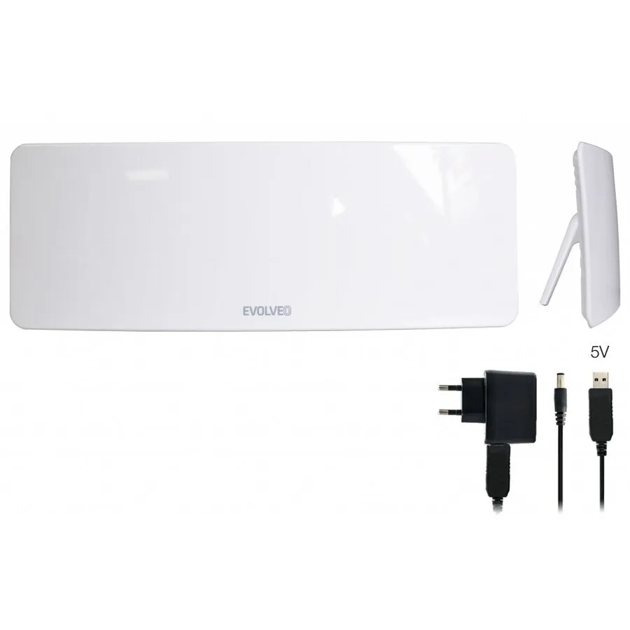 Evolveo Antena de interior activa EVOLVEO Xany 1, 230/5V, pentru receptie DAB+/DVB-T2, filtru LTE, 4G, 5G