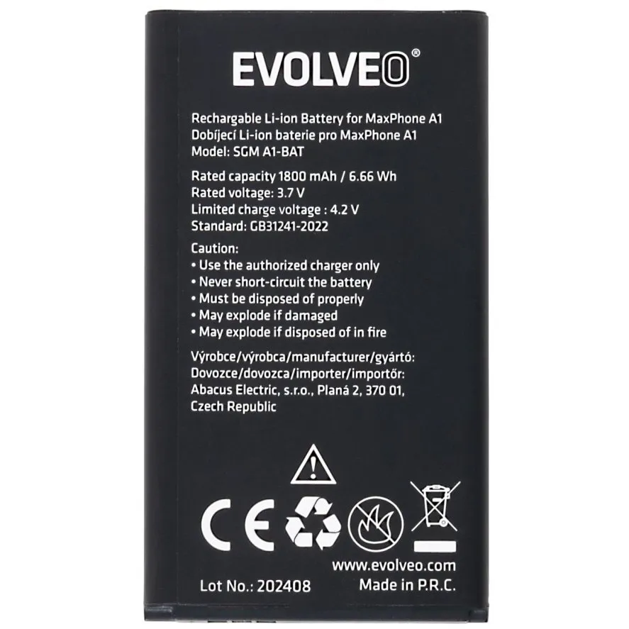 Evolveo Baterie originala EVOLVEO de 1800 mAh pentru MaxPhone A1