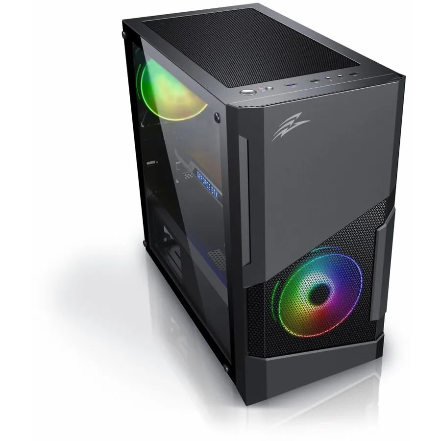 Evolveo Carcasa pentru calculator EVOLVEO M5, mATX, 2x RGB ventilator RGB, sticla