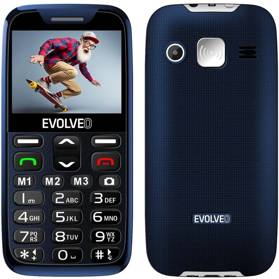 Evolveo Evolveo EasyPhone XR, telefon mobil pentru seniori cu suport de incarcare, Albastru