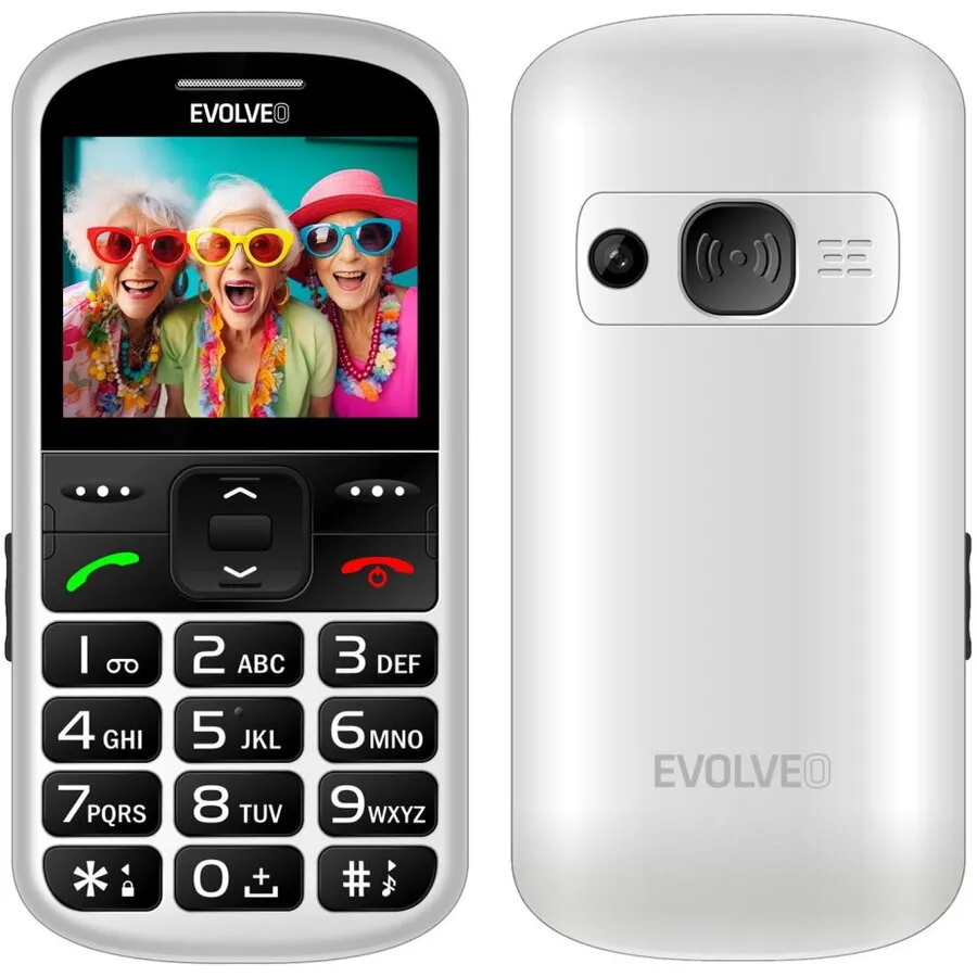 Evolveo Evolveo EasyPhone XS, telefon mobil pentru seniori, 2G, Alb