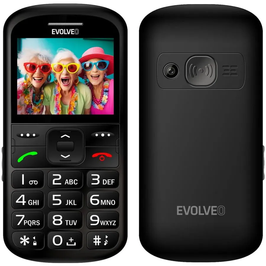 Evolveo Evolveo EasyPhone XS, telefon mobil pentru seniori, 2G, Negru