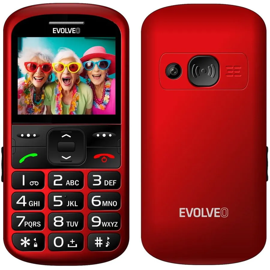 Evolveo Evolveo EasyPhone XS, telefon mobil pentru seniori, Rosu