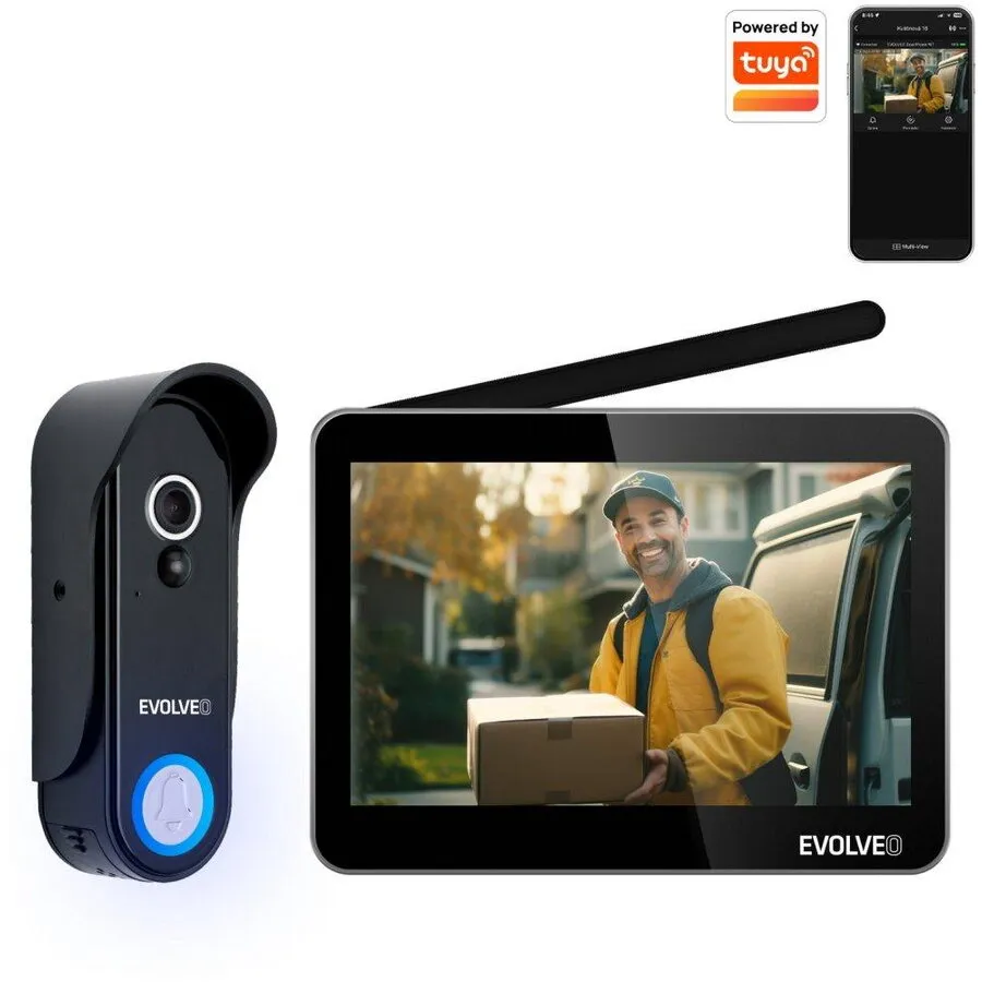 Evolveo Interfon cu monitor EVOLVEO DoorPhone W7, WiFI, negru