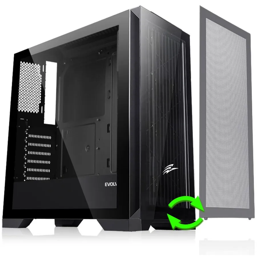 Evolveo Set 2 Panouri frontale EVOLVEO Ptero Q2, pentru carcasa PC ATX, sticla / grila