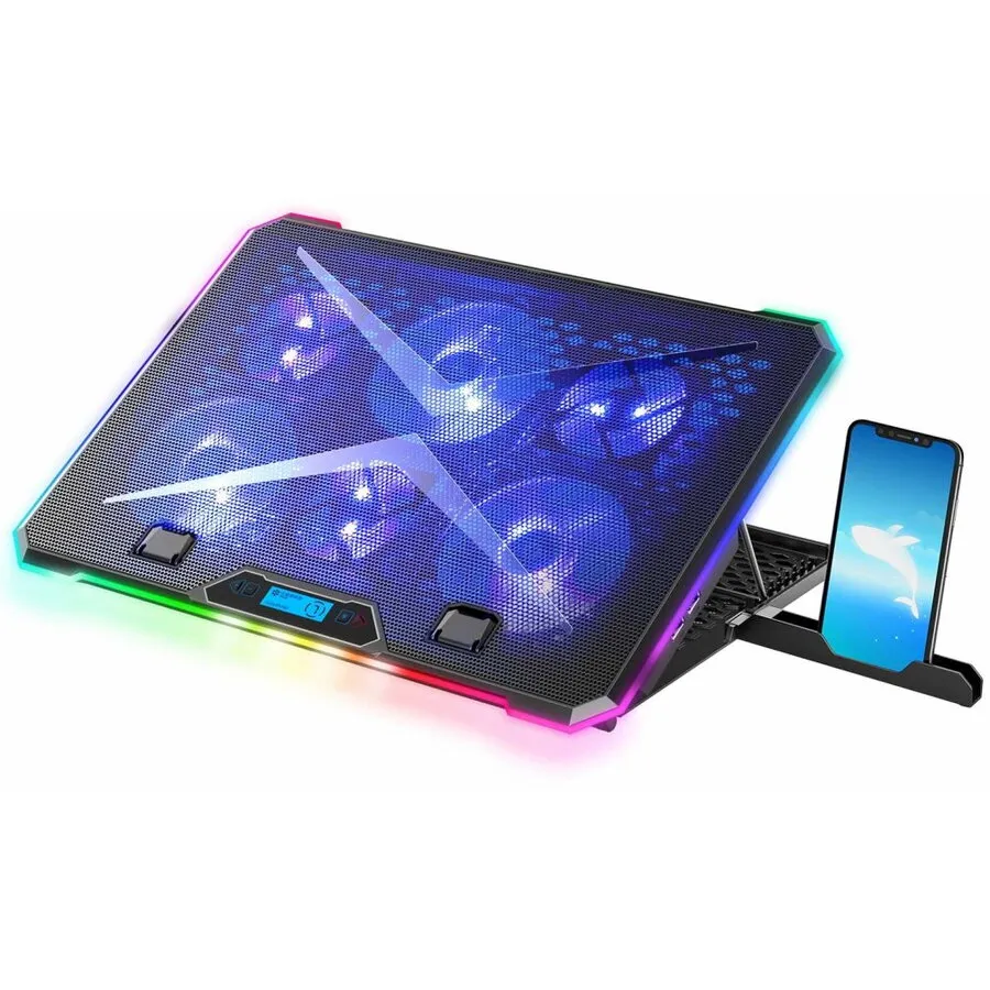 Evolveo Suport reglabil pentru laptopuri EVOLVEO Ania 9, 6 x ventilatoare, RGB backlight