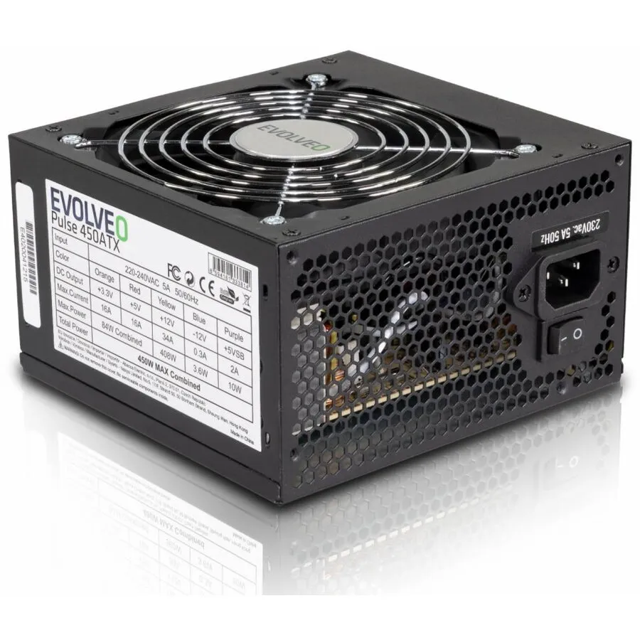 Evolveo Sursa de alimentare EVOLVEO Pulse 450ATX, 450W ATX, silentios, bulk