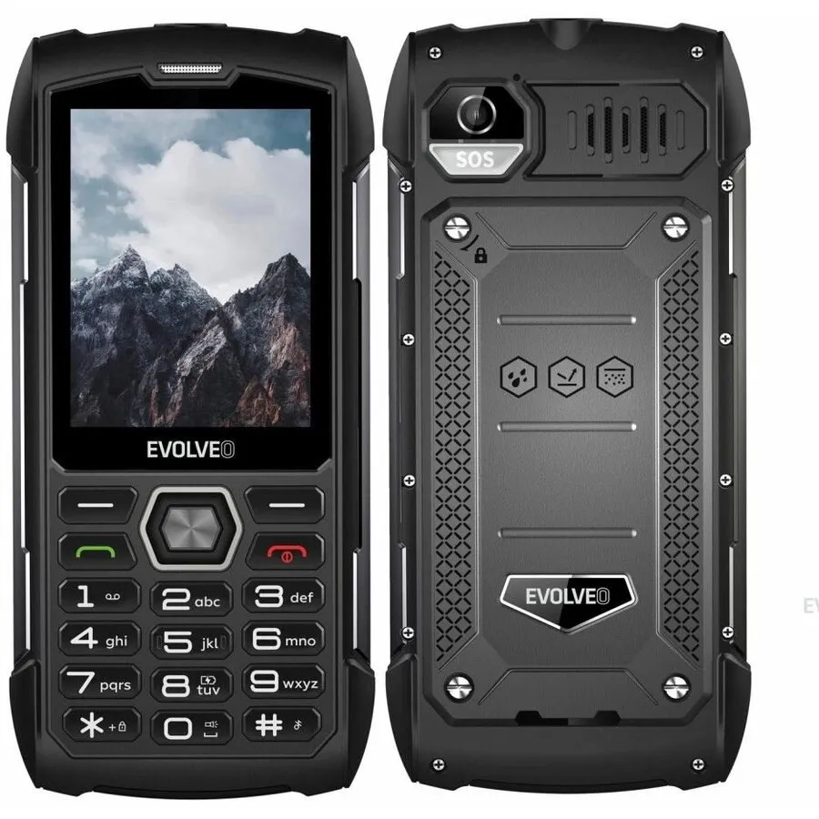 Evolveo Telefon mobil Evolveo StrongPhone H1, Dual SIM, rezistent la apa, 2G, Negru-Gri