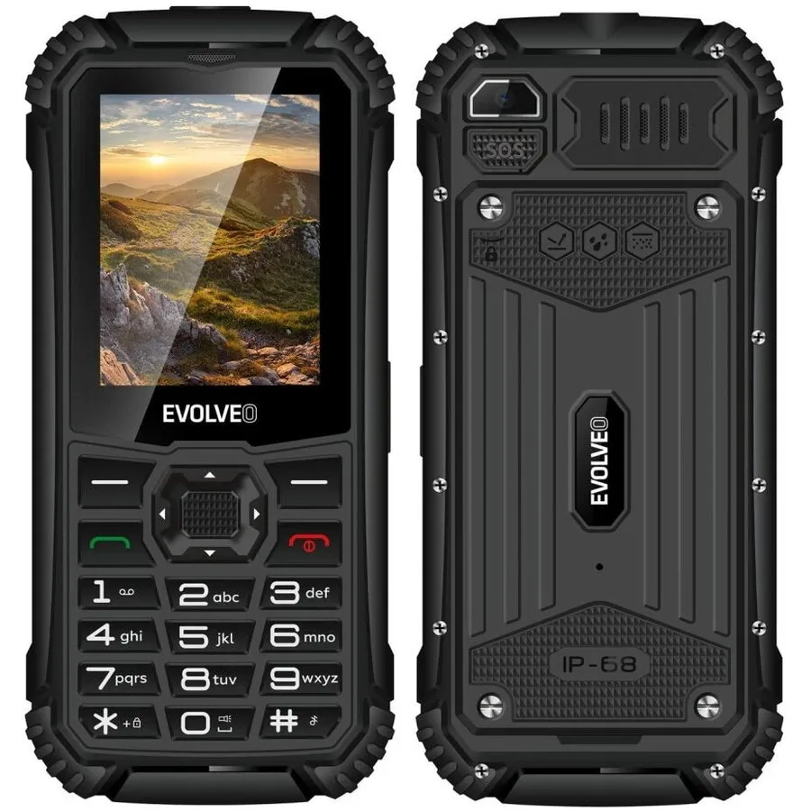 Evolveo Telefon mobil Evolveo StrongPhone Q1, 32 MB, Dual SIM, rezistent la apa, Negru