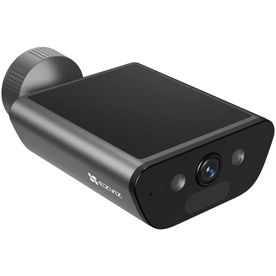 EZVIZ Camera de supraveghere exterior Ezviz EB5 Wi-Fi cu incarcare solara, Mod video AOV, Baterie 10400mAh, Rezolutie 4K, IP67, Detectare umana/vehicul AI, Sirena si lumina stroboscopica, Suport MicroSD 512GB, Stocare Ezviz CloudPlay, Negru