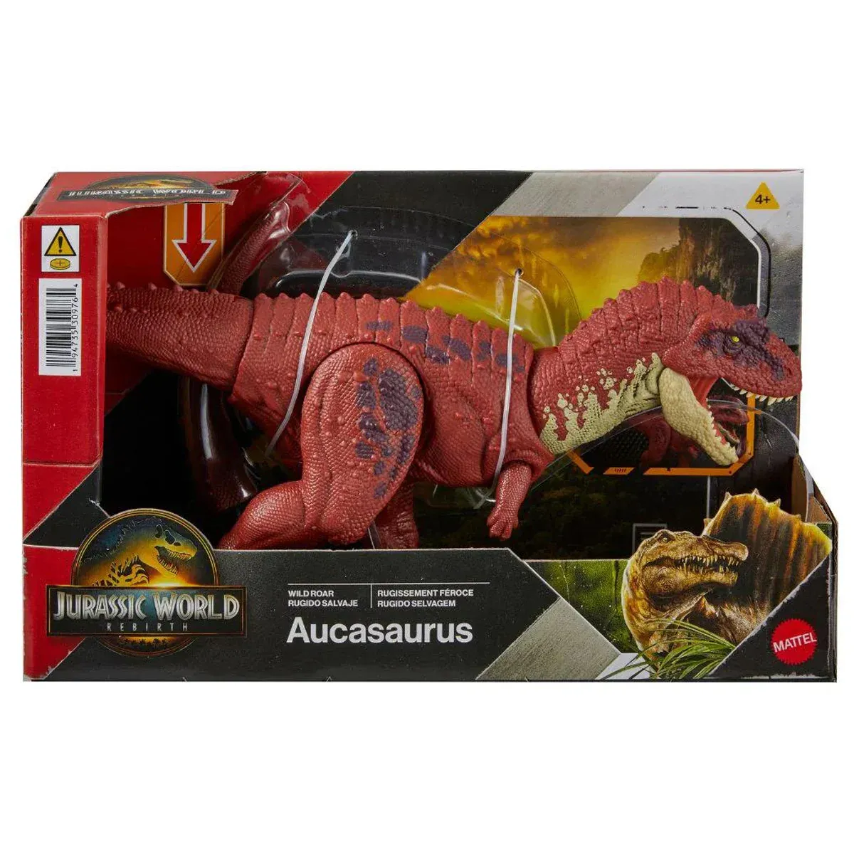 Figurina articulata, Jurassic World Rebirth, Wild Roar, Aucasaurus, JGB88