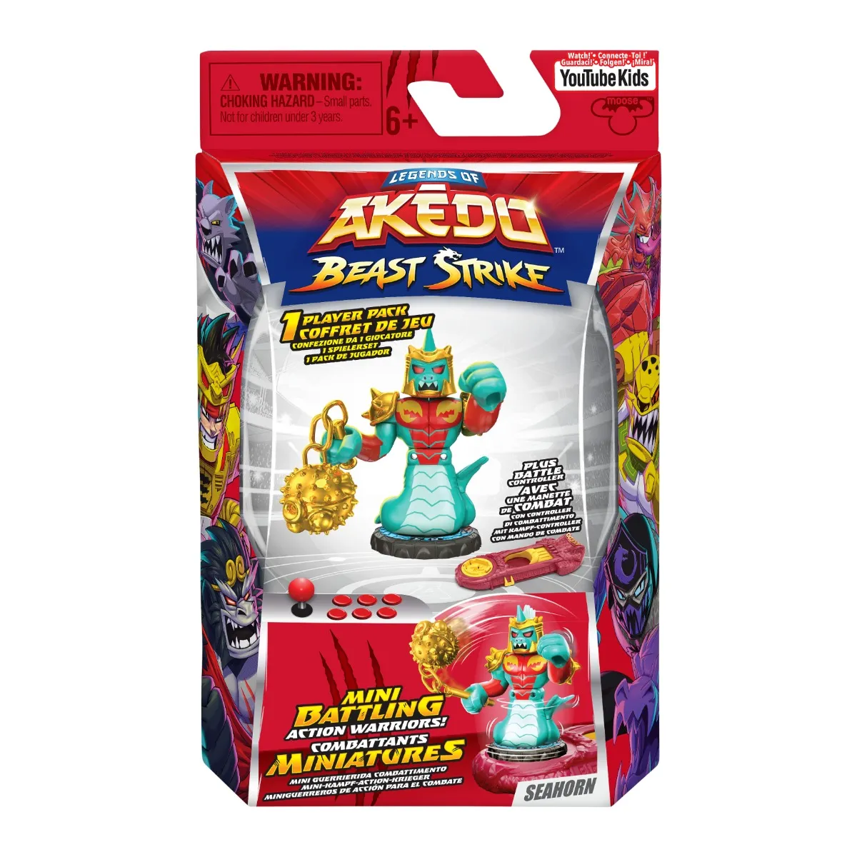 Figurina cu accesorii, Akedo, Beast Strike, Seahorn, S5