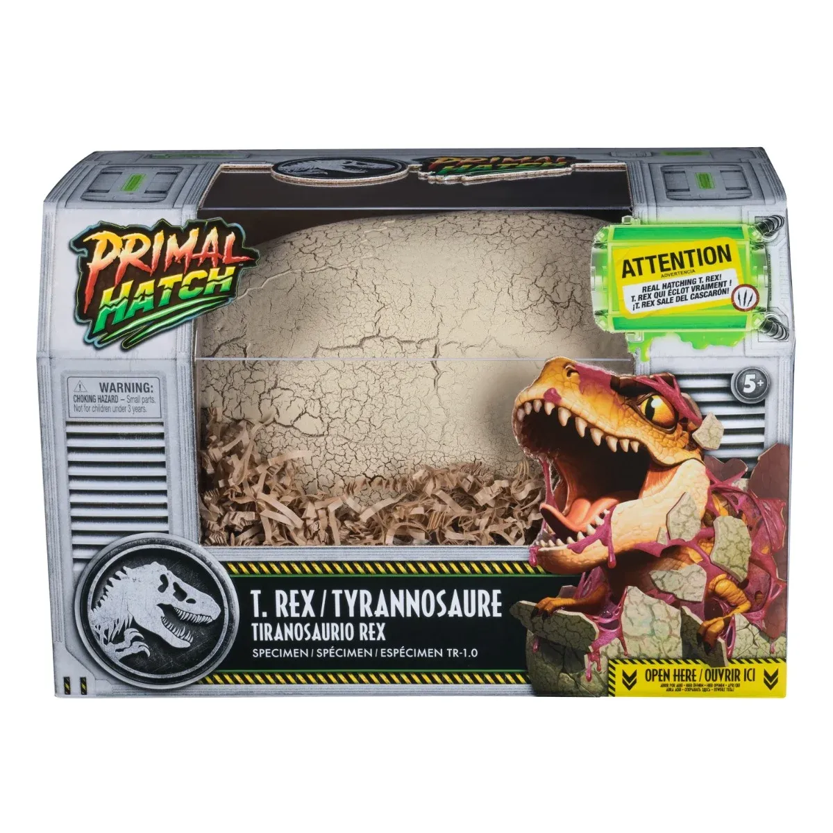 Figurina interactiva in ou, Primal Hatch, Dinozaur Tyrannosaure Rex, 6072462