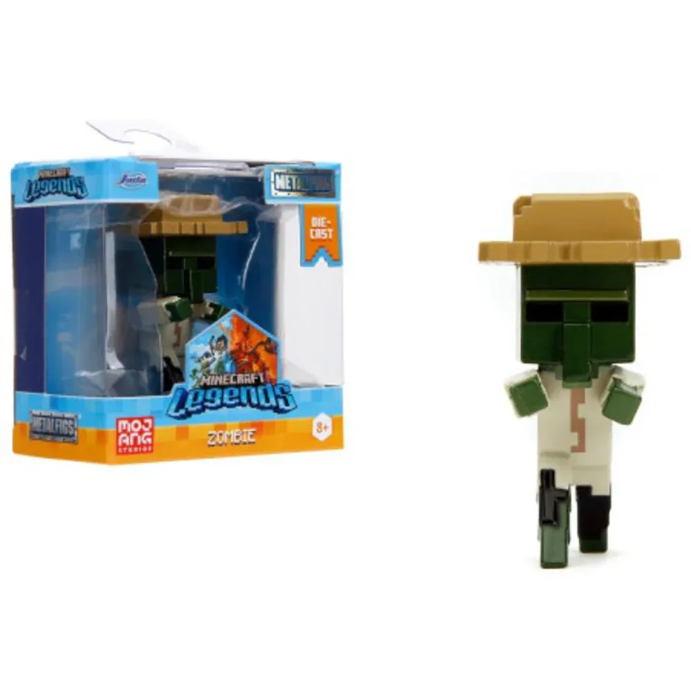 Figurina metalica, Jada, Minecraft, Zombie, 6,5 cm