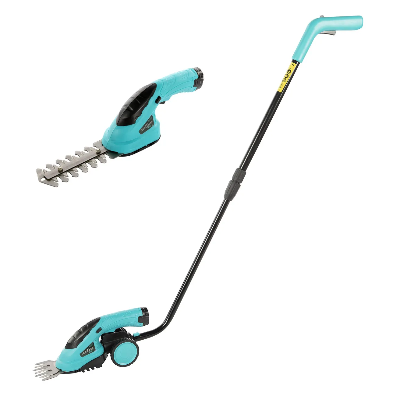 Foarfeca cu acumulator,Detoolz 3.6V, pentru tuns gazonul si gard viu cu maner telescopic detasabil