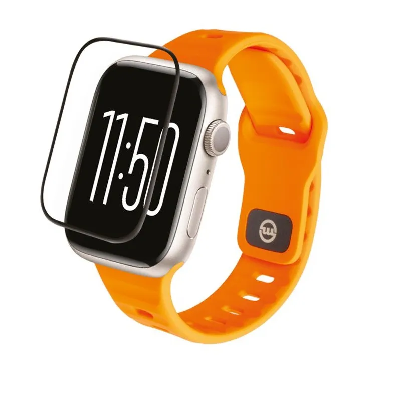 Folie hibrida de rezerva pentru kit Mobile Origin Screen Guard compatibila cu Apple Watch 4/5/6/SE 44mm Black