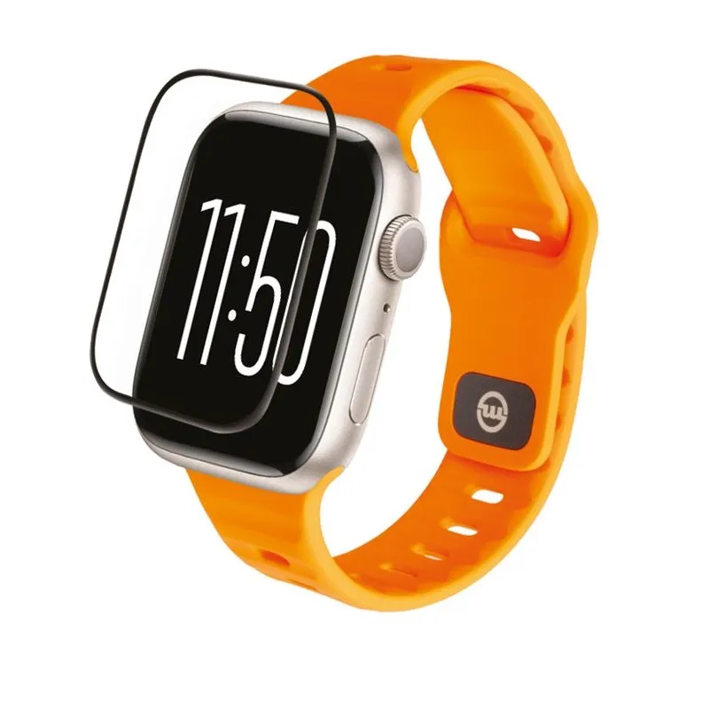 Folie hibrida de rezerva pentru kit Mobile Origin Screen Guard compatibila cu Apple Watch 7/8/9 41mm Black