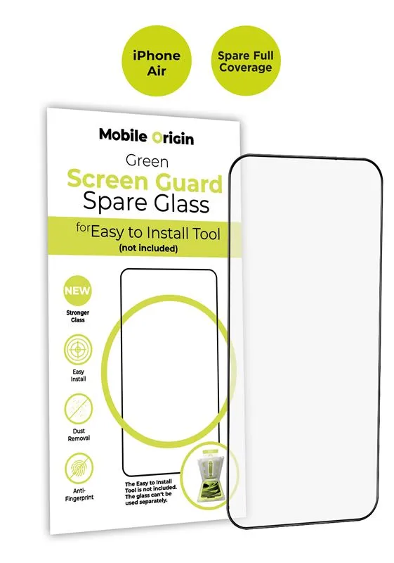 Folie protectie Mobile Origin Screen Guard Spare Glass Full Coverage compatibila cu iPhone 17 Air, Transparent