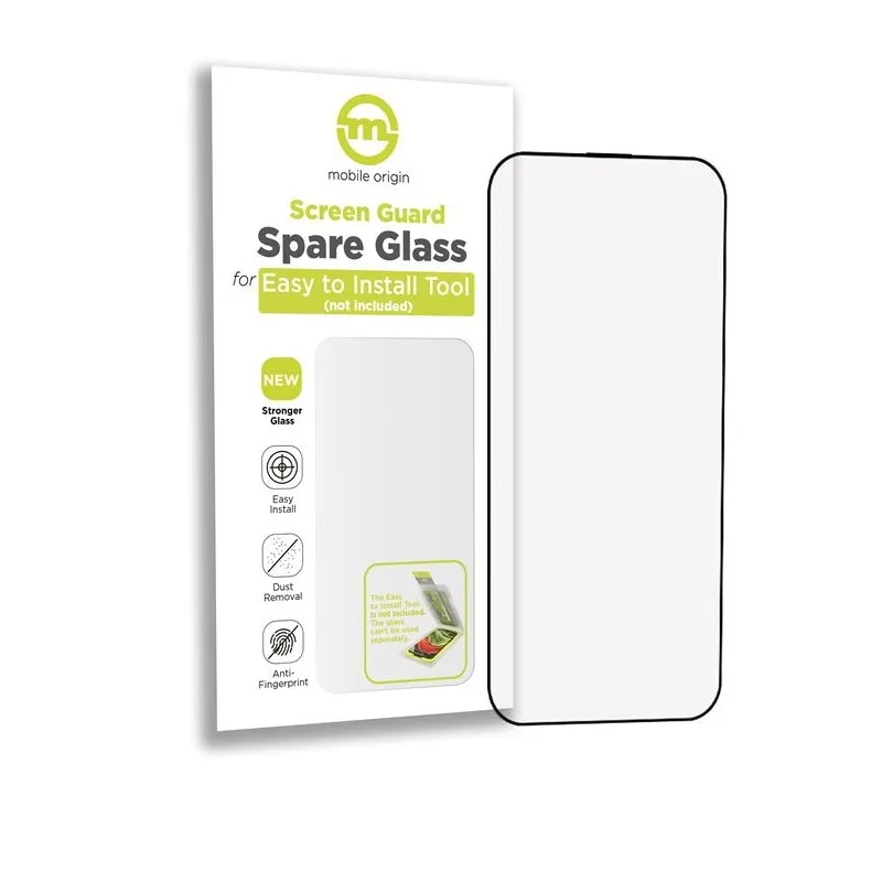 Folie sticla de rezerva Full Cover pentru kit Mobile Origin Screen Guard Spare compatibila cu iPhone 16 Pro Black