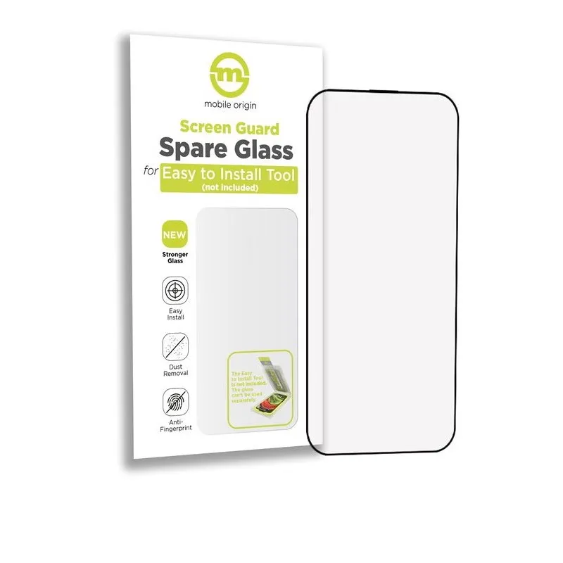 Folie sticla de rezerva Full Cover pentru kit Mobile Origin Screen Guard Spare compatibila cu iPhone 16 Pro Max Black