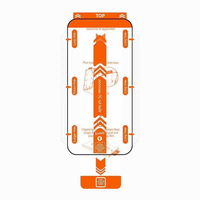 Folie sticla de rezerva pentru kit Mobile Origin Orange Screen Guard Spare compatibila cu iPhone 11 Pro / XS / X Black