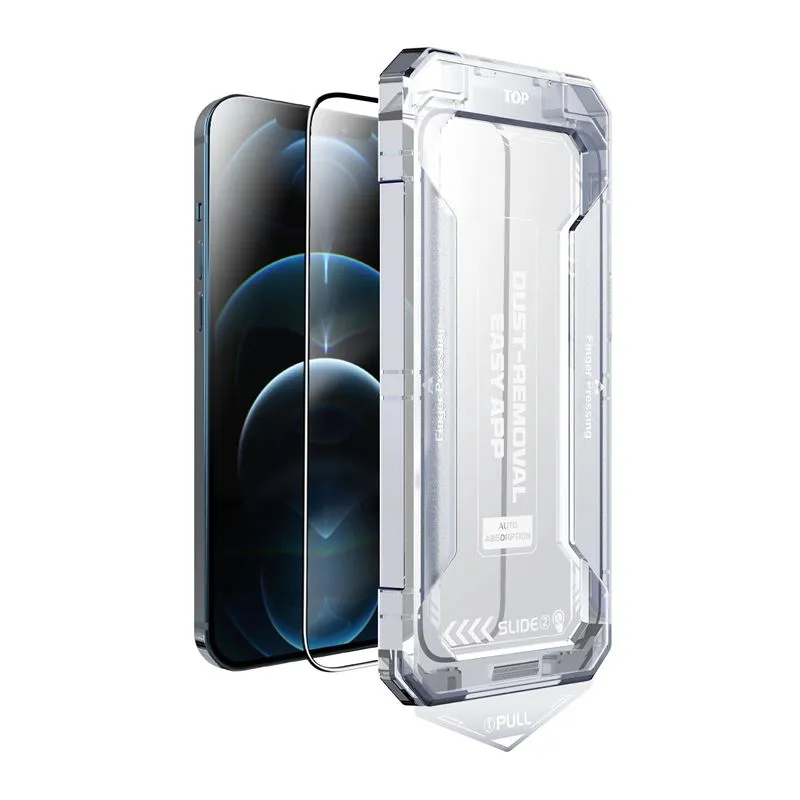 Folie sticla transparenta cu sistem de montare Mobile Origin Screen Guard compatibila cu iPhone 12 Pro