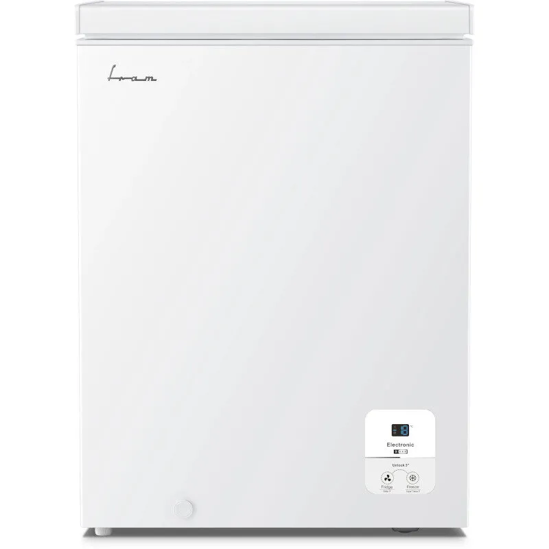 Fram Lada frigorifica Fram FCF-HS142CE++, 142 L, Clasa E, Control electronic, functionare convertibila frigider-congelator, Alb