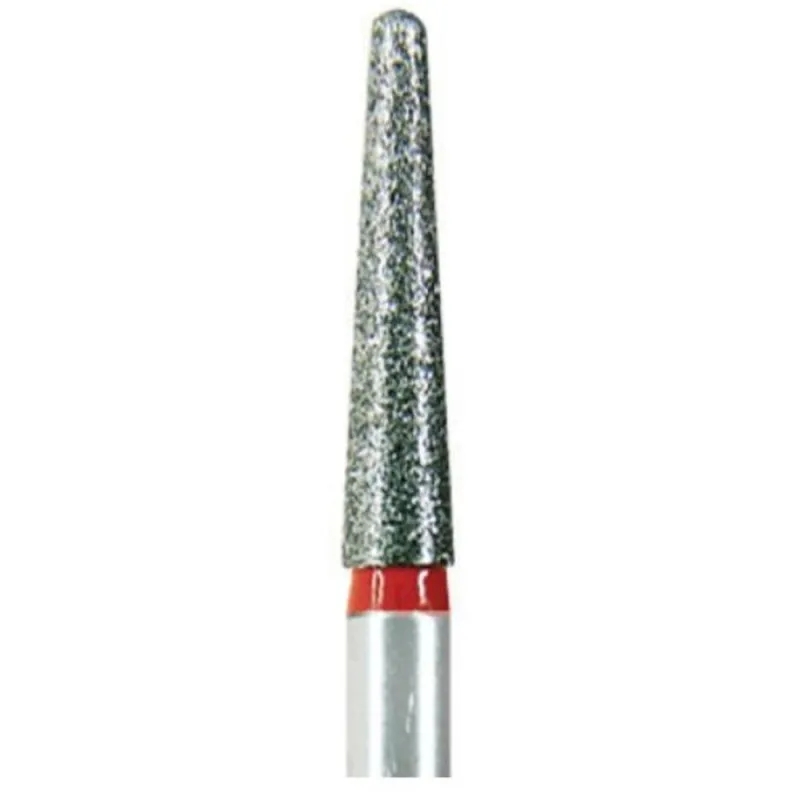 Freze Diamantate Stomatologice, Conic Rotunjit, 198-010 C, Granulatie Grosiera, pentru Turbina, 5 Bucati