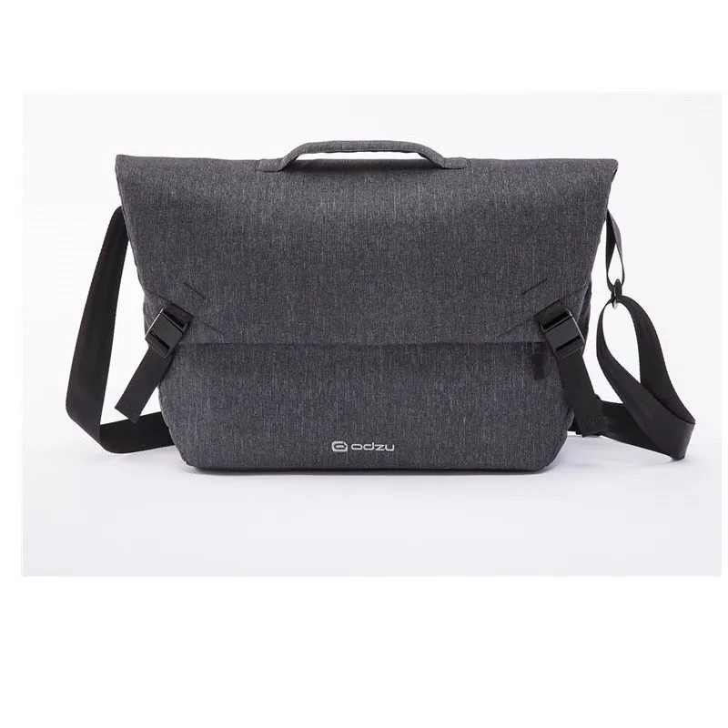 Geanta laptop 15/16 inch Odzu Smart Messenger, 9 compartimente, Inchidere magnetica, Gri