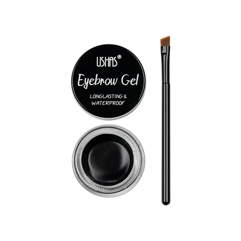 Gel sprancene Ushas Waterproof Eyebrow Gel, 01 Black