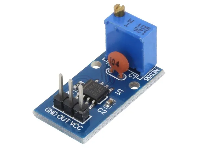 Generator de impulsuri NE555 25x13mm 5÷12VDC şiruri pini