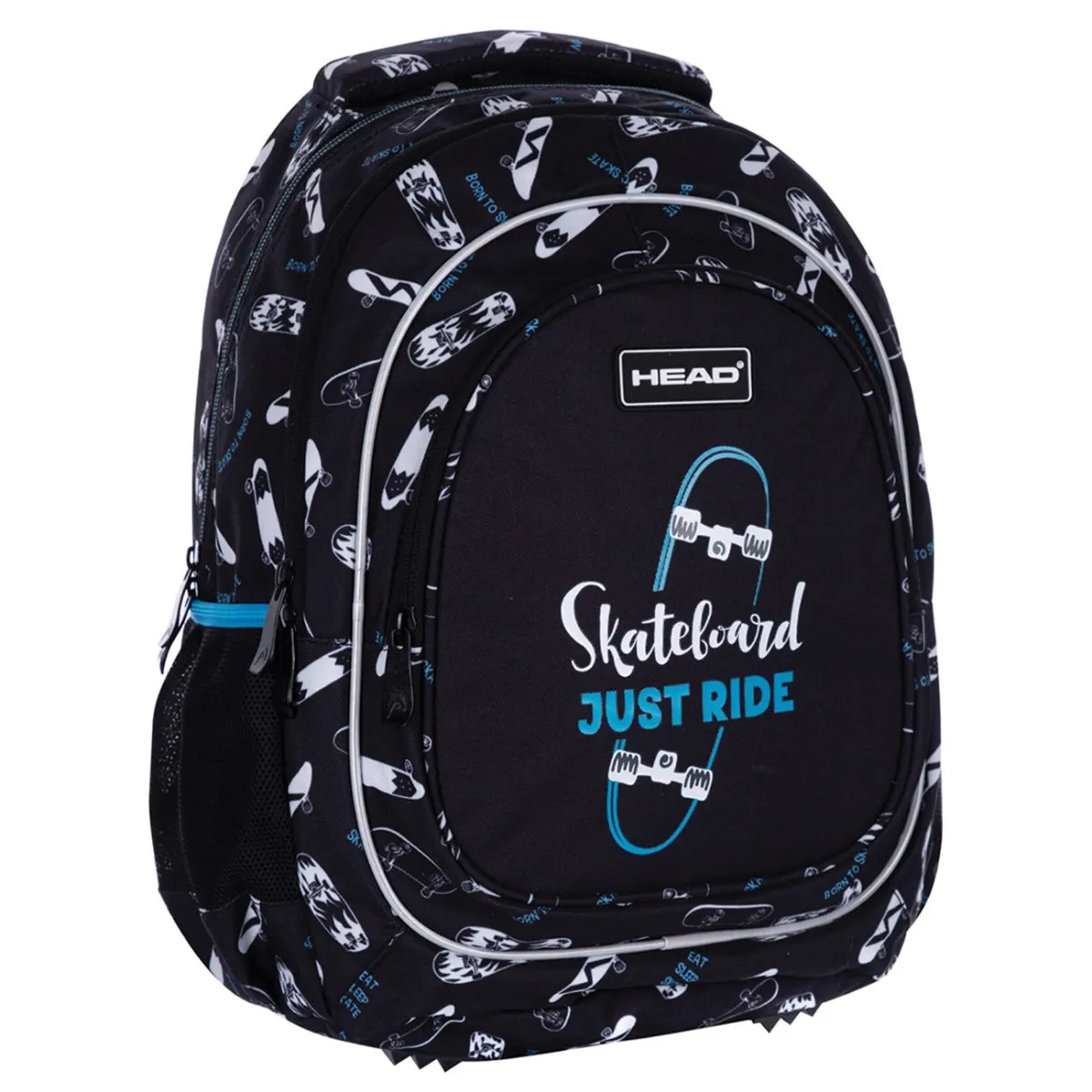 Ghiozdan cu 3 compartimente, Head, Skateboard Just Ride