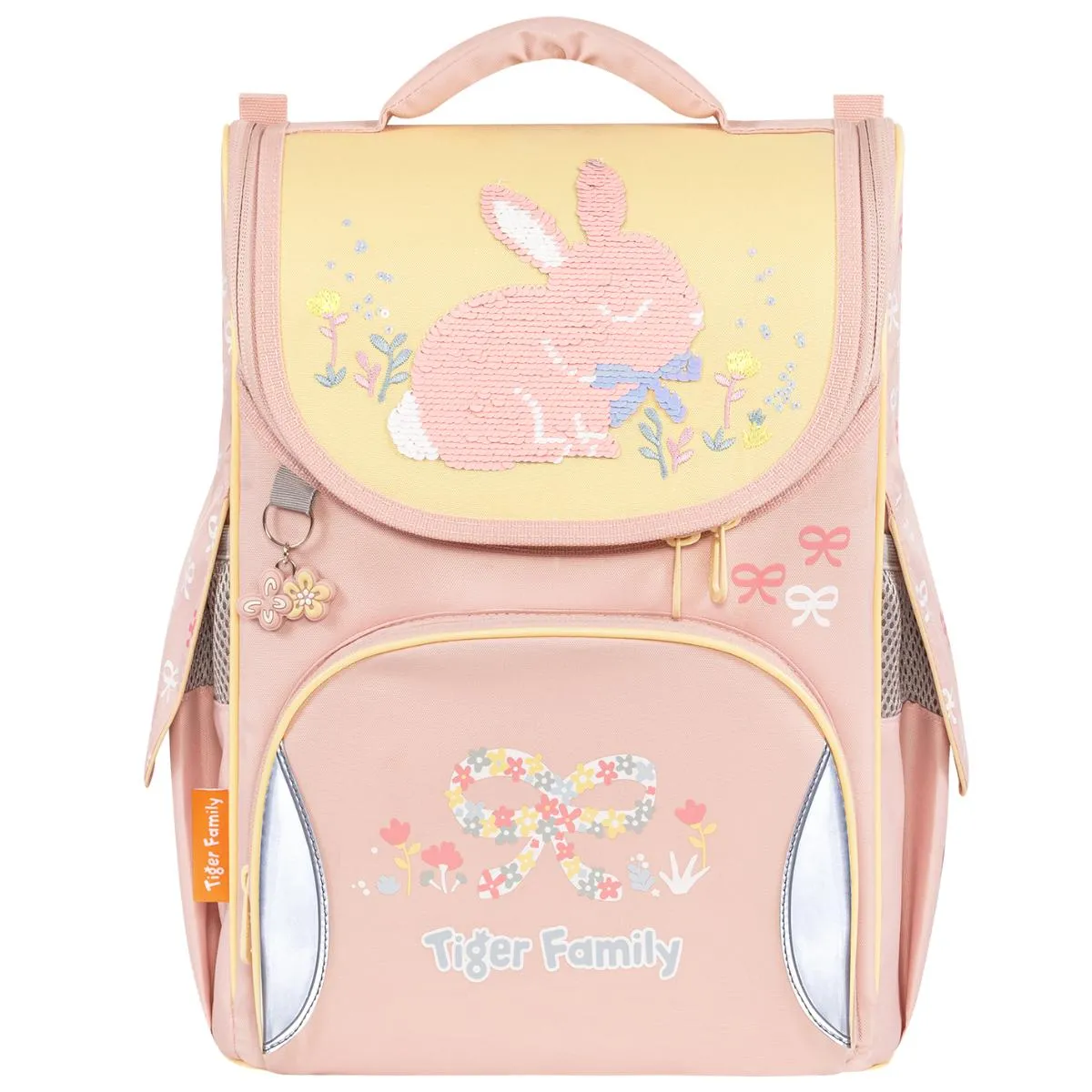 Ghiozdan neechipat, Tiger Family, Nature Quest, Bows and Bunny