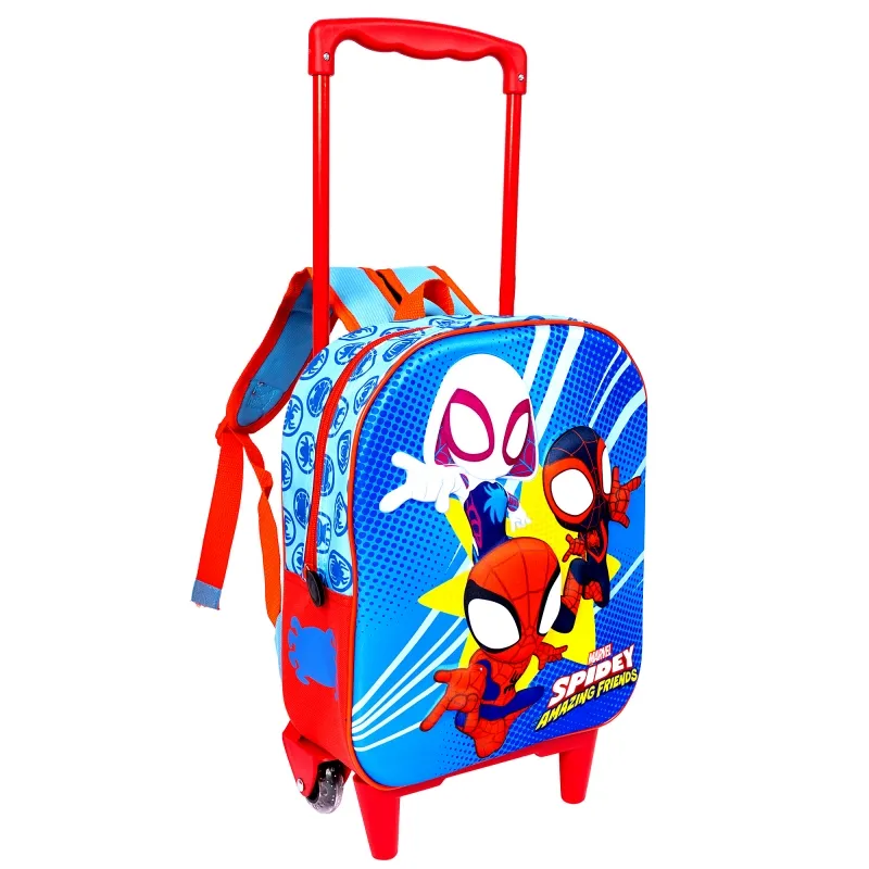 Ghiozdan tip troller cu un compartiment, 3D Spidey and His Amazing Friends