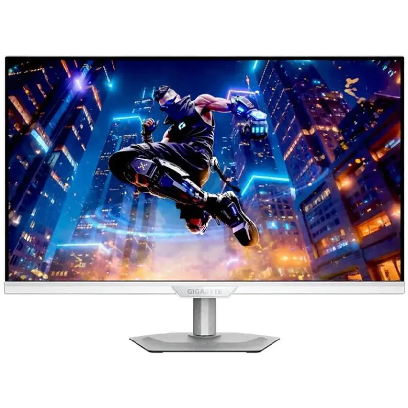 Gigabyte Monitor Gaming SS IPS LED, GIGABYTE M27Q2 QD ICE, 27 inch, QHD (2560 x 1440), HDMI, DisplayPort, Pivot, 200 Hz, 1 ms, Alb/Argintiu