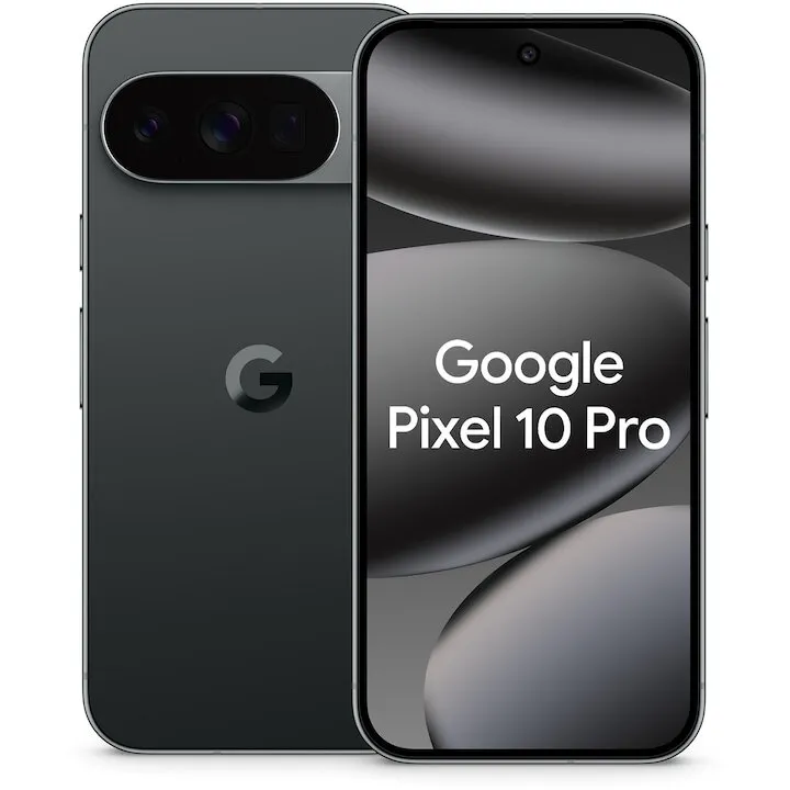 Google Telefon mobil Google Pixel 10 Pro, Dual SIM, 128GB, 16GB RAM, 5G, Obsidian