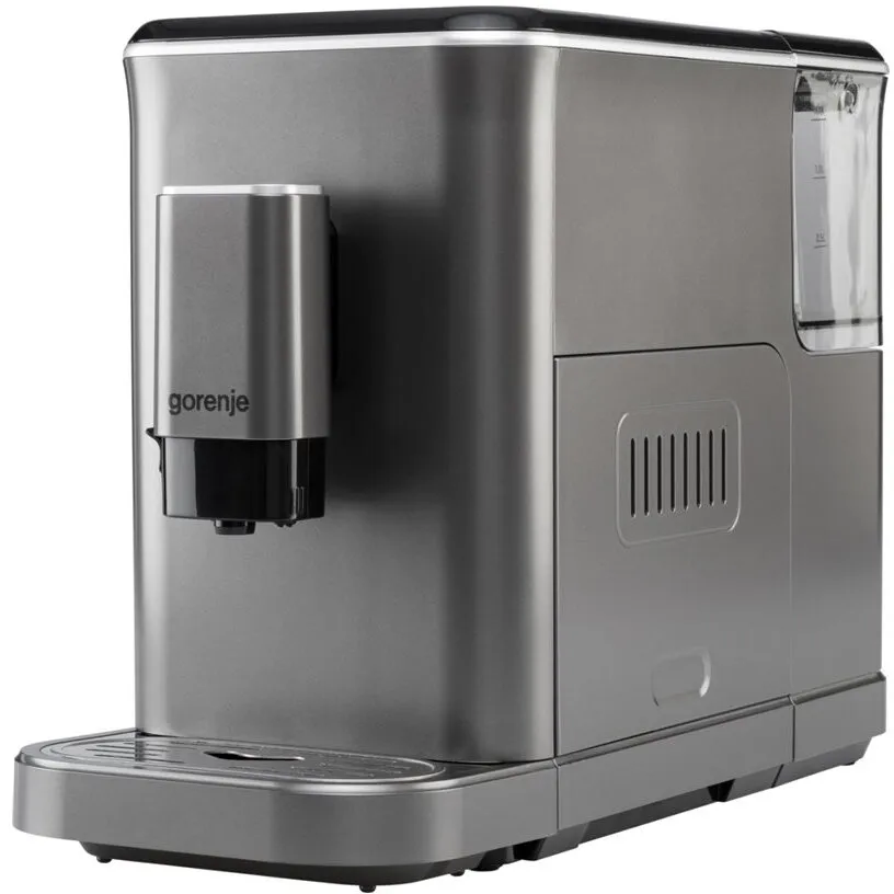 Gorenje Espressor Gorenje GFACM20S, Presiune pompa 20 bar, Spumator de lapte detasabil, Automat, 1350 W, Otel inoxidabil