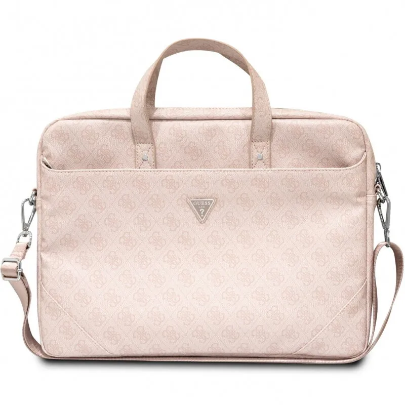 Guess Geanta pentru laptop Guess, 4G, Triangle Logo 15/16 inch, Roz GUCB15P4TP (Blister UE)