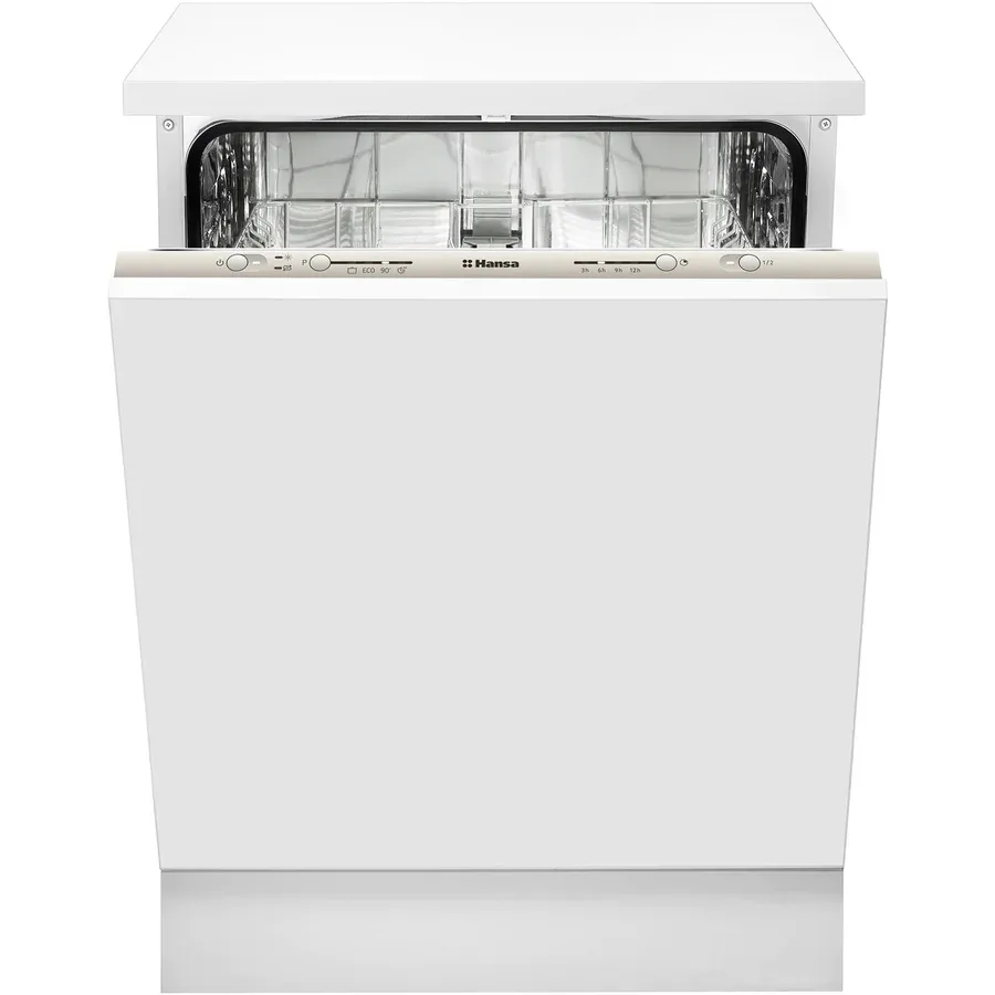 hansa Masina de spalat vase incorporabila Hansa ZIM634B, 60 cm, 12 seturi, 4 programe, 2 sertare, Clasa A++, ECO, Dedurizare, HalfLoad, Alb