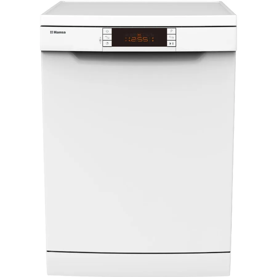 hansa Masina de spalat vase independenta Hansa ZWM 627 WEB, 14 seturi, 7 programe, Clasa E, ZoneWash, Start intarziat, Display LED, 60 cm, Alb