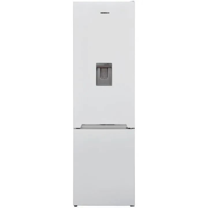 HEINNER Combina frigorifica Heinner HC-V288WDE++, Capacitate 288 l, Less Frost, Control mecanic, Dozator de apa, Iluminare LED, Clasa E, H 180 cm, Alb