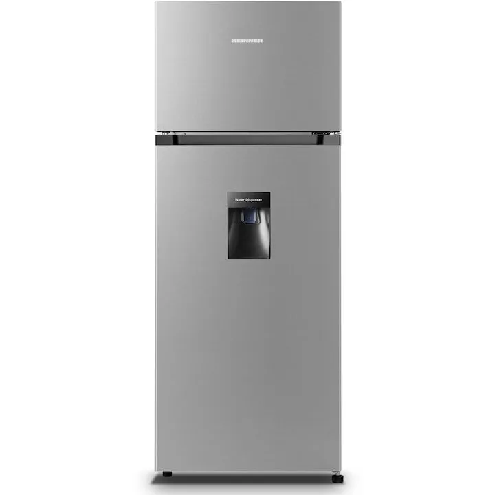 HEINNER Frigider cu doua usi Heinner HF-HS205SWDE++, 206 L, H 143.4 cm, Clasa E, argintiu