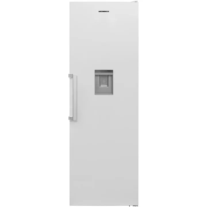 HEINNER Frigider cu o usa Heinner HF-V401NFWDE++, Capacitate 389 l, No Frost, Control electronic, Dozator de apa, Iluminare LED, Clasa E, H 186 cm, Alb