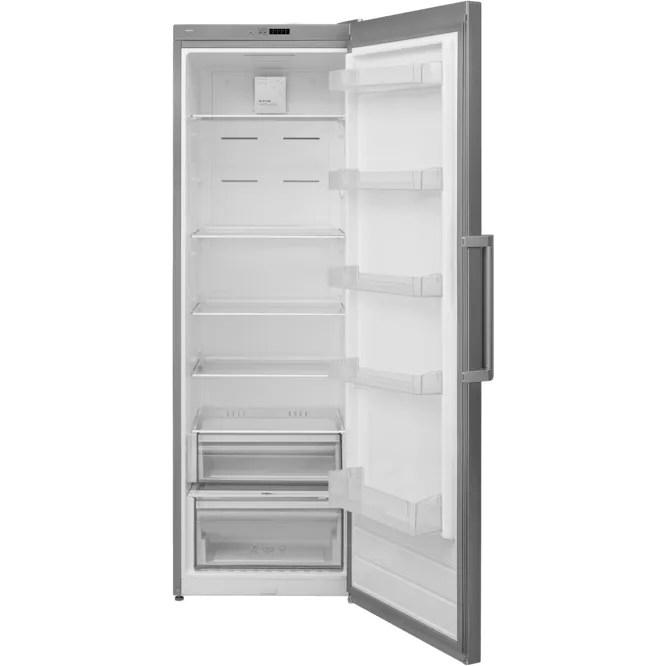 HEINNER Frigider cu o usa Heinner HF-V401NFXE++, Capacitate 389 l, No Frost, Clasa E, Iluminare LED, Control electronic, H 186 cm, Inox